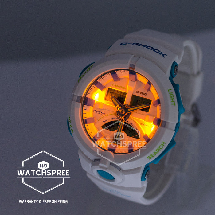 Casio G-Shock Sporty Mix Design Special Color White Resin Band Watch GA500WG-7A