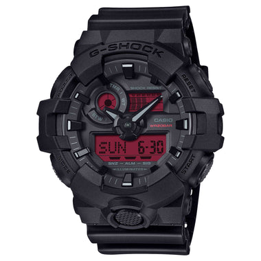 Casio G-Shock GA-700 Lineup Black and Bold Red Series Watch GA700BBR-1A GA-700BBR-1A