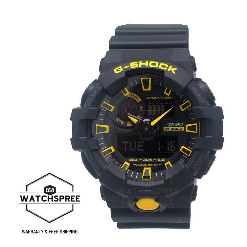Casio G-Shock GA-700 Lineup Caution Yellow Series Watch GA700CY-1A GA-700CY-1A