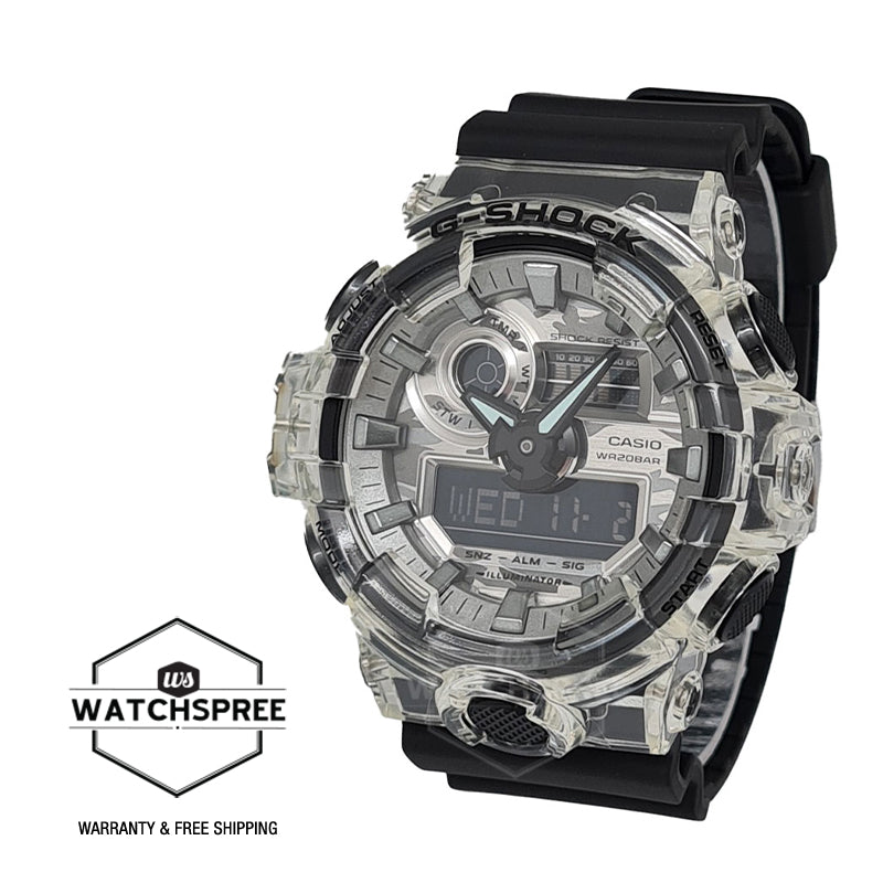 Casio G-Shock GA-700 Lineup Neo Utility Series Camouflage Dial Black Resin Band Watch GA700SKC-1A GA-700SKC-1A