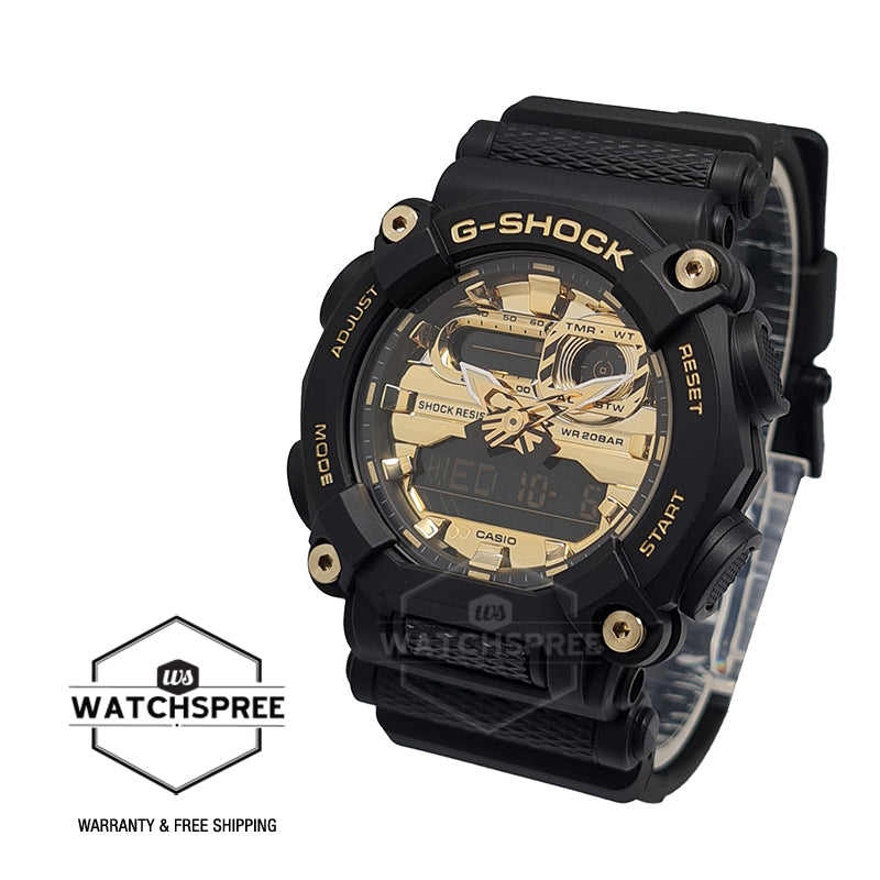 Casio G-Shock GA-900 Exceptional Colors Black Resin Band Watch GA900AG-1A GA-900AG-1A