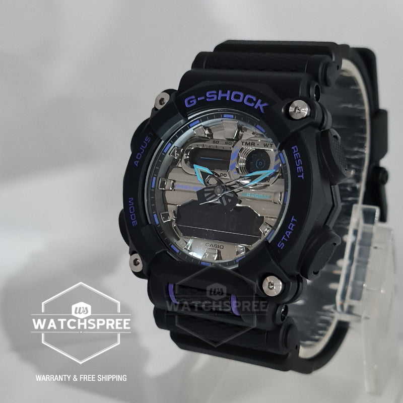 Casio G-Shock GA-900 Exceptional Colors Black Resin Band Watch GA900AS-1A GA-900AS-1A