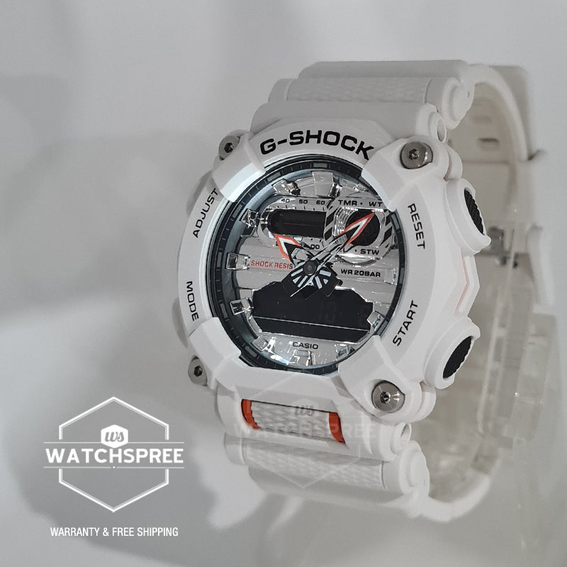 Casio G-Shock GA-900 Exceptional Colors White Resin Band Watch GA900AS-7A GA-900AS-7A