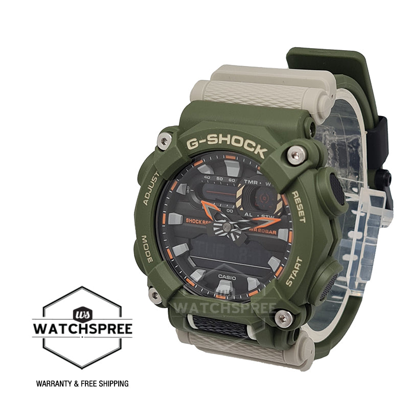 Casio G-Shock GA-900 Lineup HIDDEN COAST Theme Green Resin Band Watch GA900HC-3A GA-900HC-3A