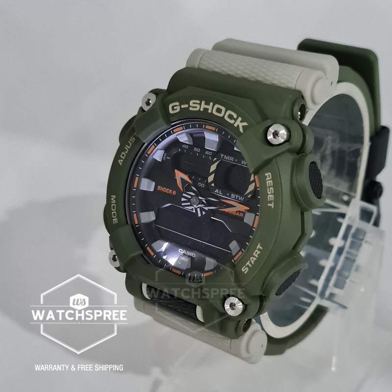 Casio G-Shock GA-900 Lineup HIDDEN COAST Theme Green Resin Band Watch GA900HC-3A GA-900HC-3A