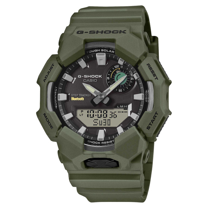 Casio G-Shock GA-B010 Lineup Bluetooth Tough Solar Step Tracker Bio-Based Olive Green Resin Band Watch GAB010-3A GA-B010-3A