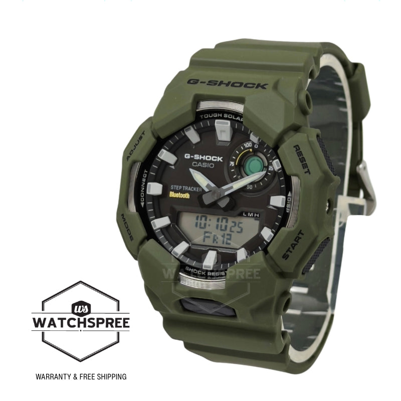 Casio G-Shock GA-B010 Lineup Bluetooth Tough Solar Step Tracker Bio-Based Olive Green Resin Band Watch GAB010-3A GA-B010-3A