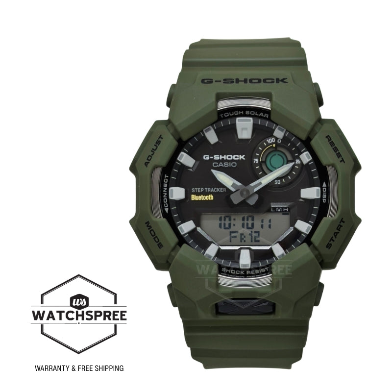 Casio G-Shock GA-B010 Lineup Bluetooth Tough Solar Step Tracker Bio-Based Olive Green Resin Band Watch GAB010-3A GA-B010-3A