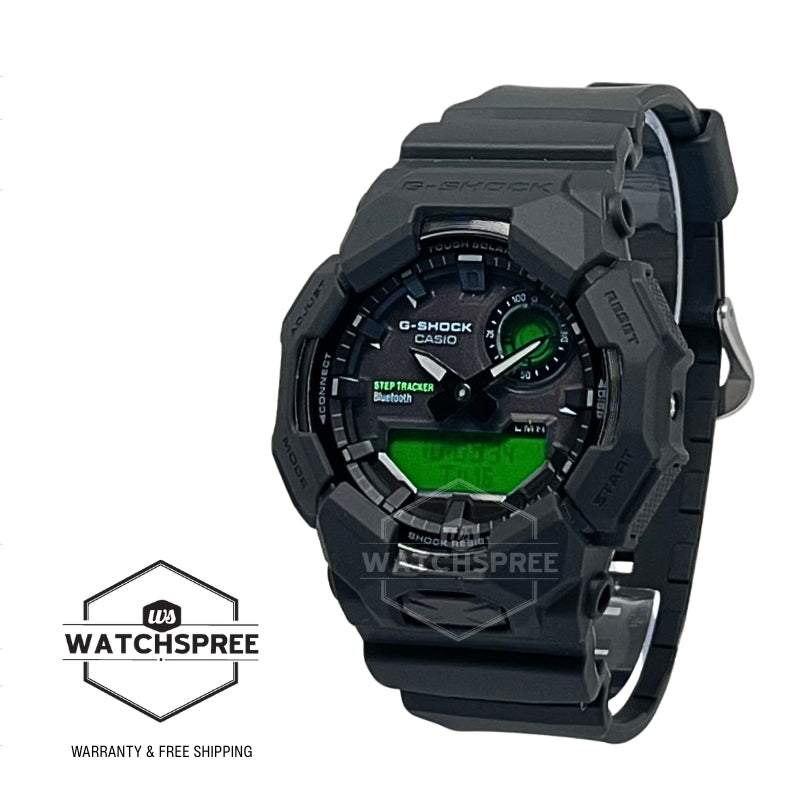 Casio G-Shock GA-B010 Lineup Black And Electro Green Series Bluetooth¶ô¶÷ Tough Solar Step Tracker Bio-Based Black Resin Band Watch GAB010BEG-1A GA-B010BEG-1A