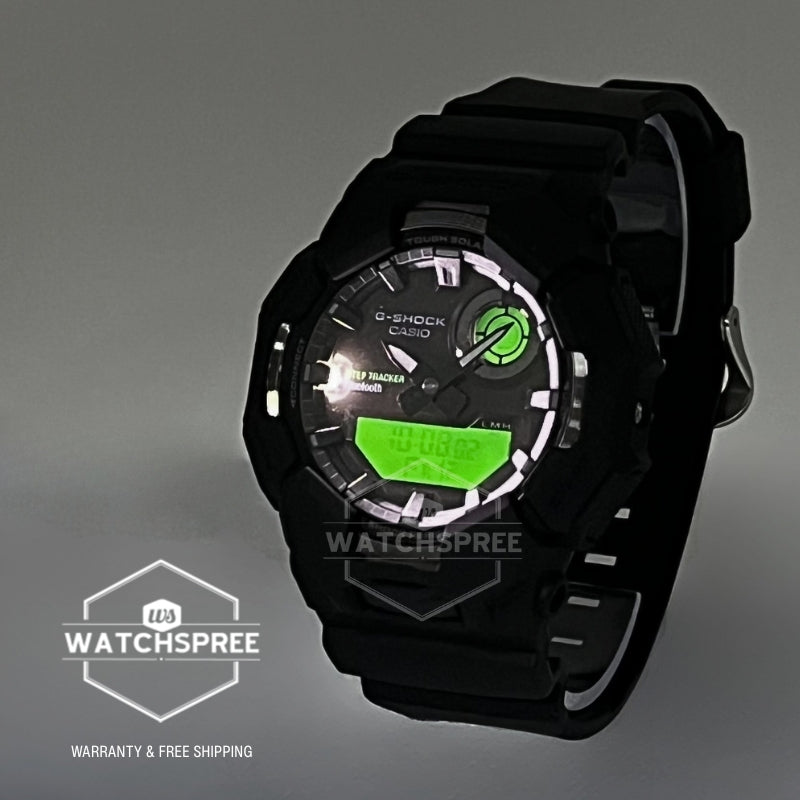 Casio G-Shock GA-B010 Lineup Black And Electro Green Series Bluetooth¶ô¶÷ Tough Solar Step Tracker Bio-Based Black Resin Band Watch GAB010BEG-1A GA-B010BEG-1A