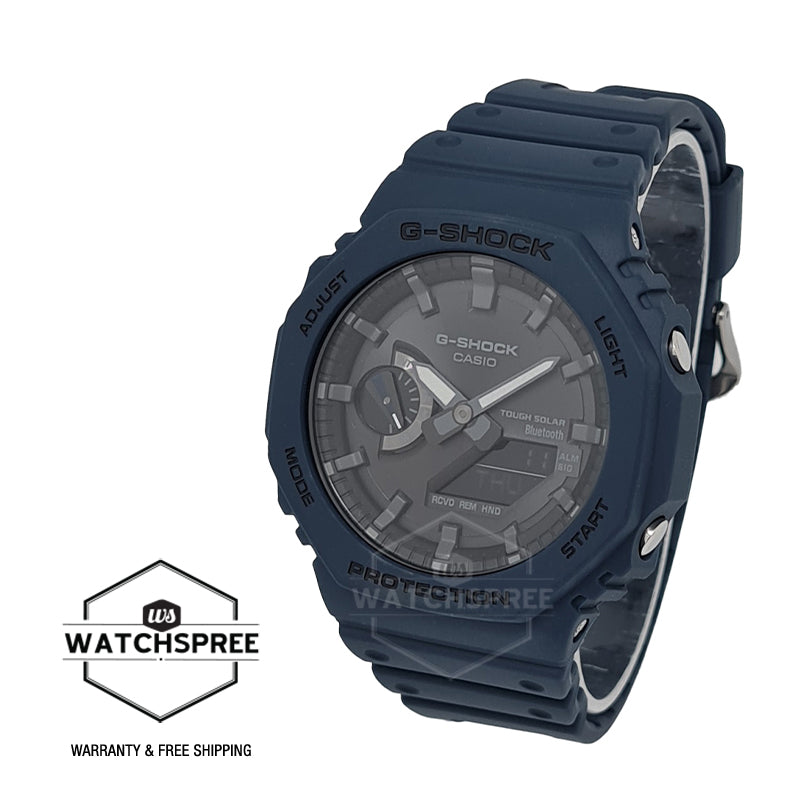 Casio G-Shock Carbon Core Guard Structure Bluetooth Solar Powered GA-2100 Lineup Green Resin Band Watch GAB2100-2A GA-B2100-2A