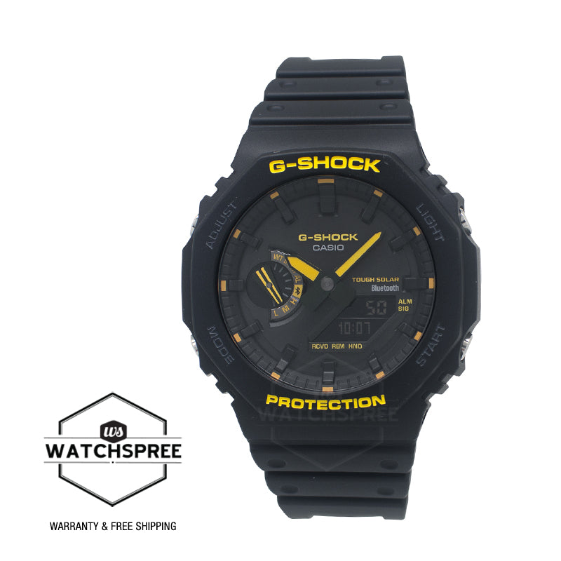 Casio G-Shock GA-2100 Lineup Caution Yellow Series Carbon Core Guard Structure Bluetooth® Solar Powered Watch GAB2100CY-1A GA-B2100CY-1A