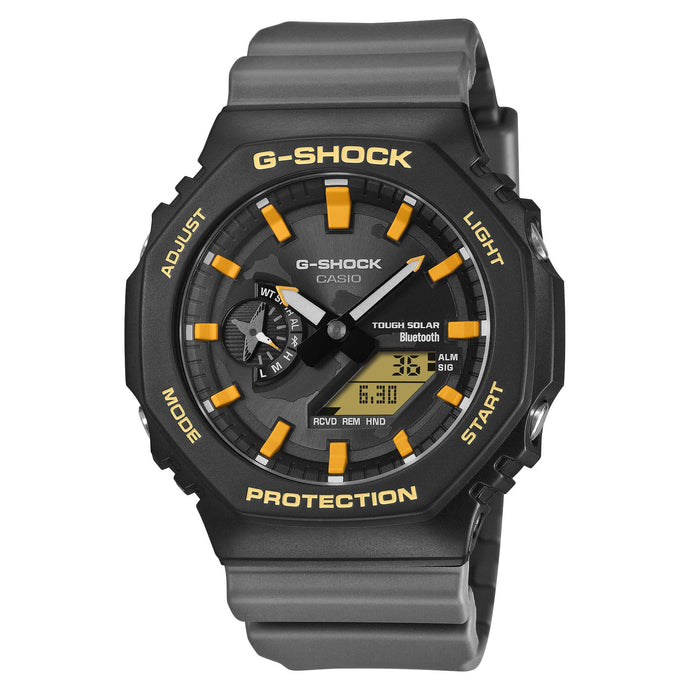 Casio G-Shock GA-2100 Lineup Charles Darwin Foundation Collaboration Model Carbon Core Guard Structure Bluetooth Solar Powered Bio-Based Black Resin Band Watch GAB2100DF-1A GA-B2100DF-1A