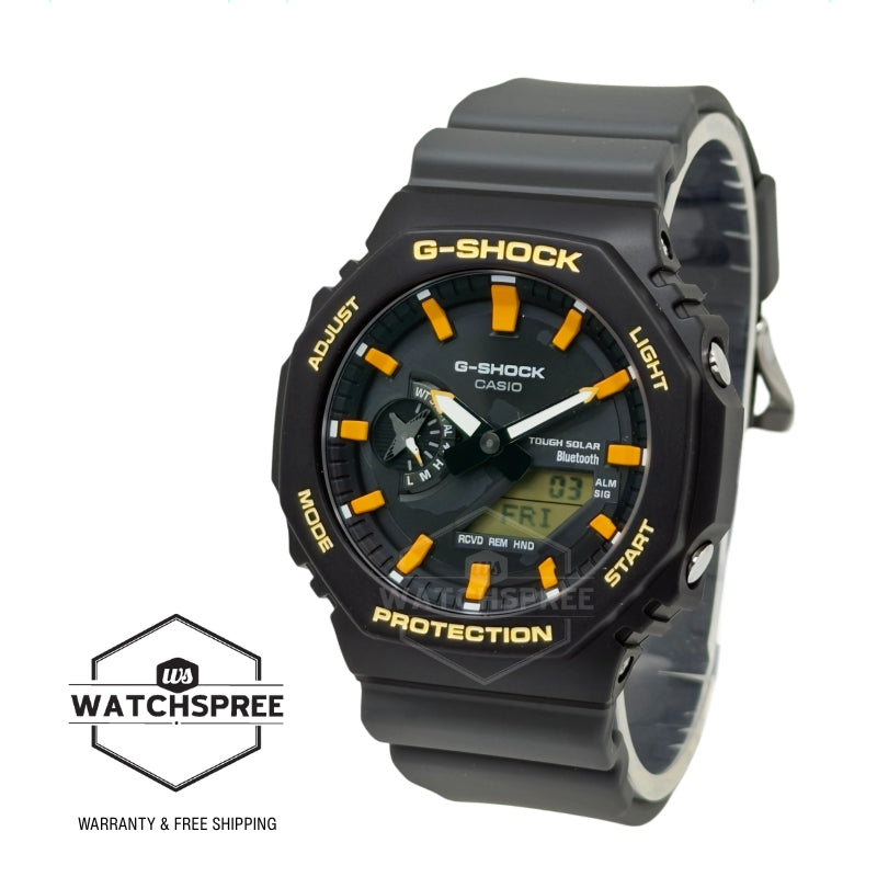 Casio G-Shock GA-2100 Lineup Charles Darwin Foundation Collaboration Model Carbon Core Guard Structure Bluetooth Solar Powered Bio-Based Black Resin Band Watch GAB2100DF-1A GA-B2100DF-1A