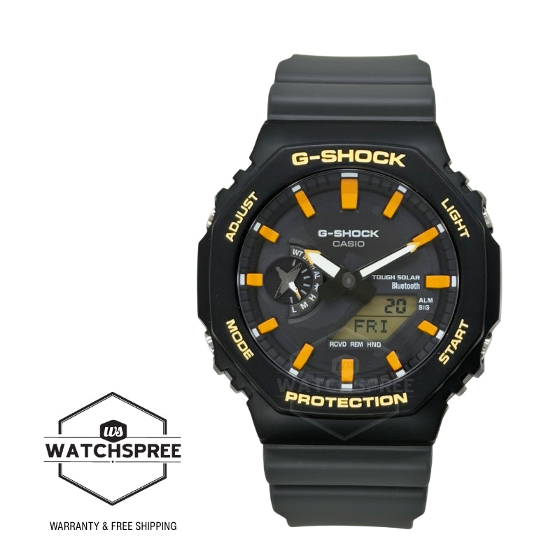 Casio G-Shock GA-2100 Lineup Charles Darwin Foundation Collaboration Model Carbon Core Guard Structure Bluetooth Solar Powered Bio-Based Black Resin Band Watch GAB2100DF-1A GA-B2100DF-1A