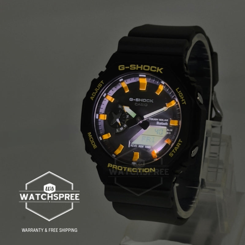 Casio G-Shock GA-2100 Lineup Charles Darwin Foundation Collaboration Model Carbon Core Guard Structure Bluetooth Solar Powered Bio-Based Black Resin Band Watch GAB2100DF-1A GA-B2100DF-1A