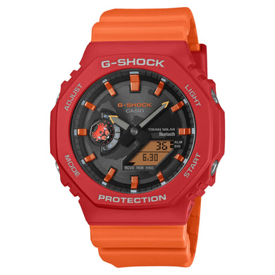 Casio G-Shock GA-2100 Lineup Charles Darwin Foundation Collaboration Model Carbon Core Guard Structure Bluetooth Solar Powered Bio-Based Orange Resin Band Watch GAB2100DF-4A GA-B2100DF-4A