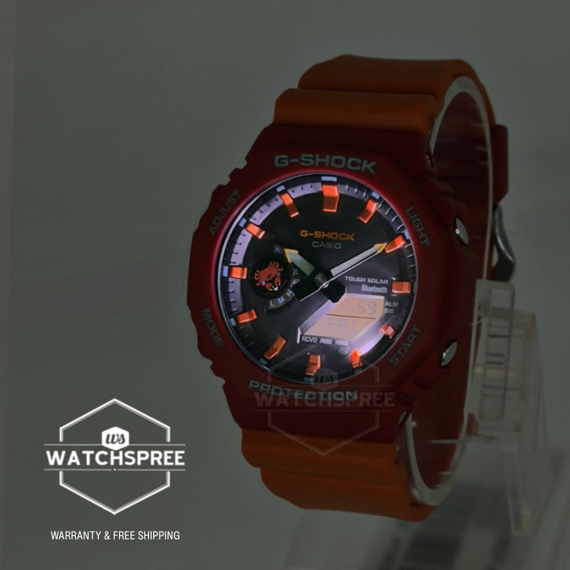 Casio G-Shock GA-2100 Lineup Charles Darwin Foundation Collaboration Model Carbon Core Guard Structure Bluetooth Solar Powered Bio-Based Orange Resin Band Watch GAB2100DF-4A GA-B2100DF-4A