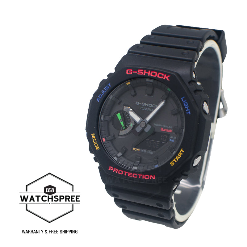 Casio G-Shock GA-2100 Lineup Carbon Core Guard Structure Bluetooth® Solar Powered Watch GAB2100FC-1A GA-B2100FC-1A