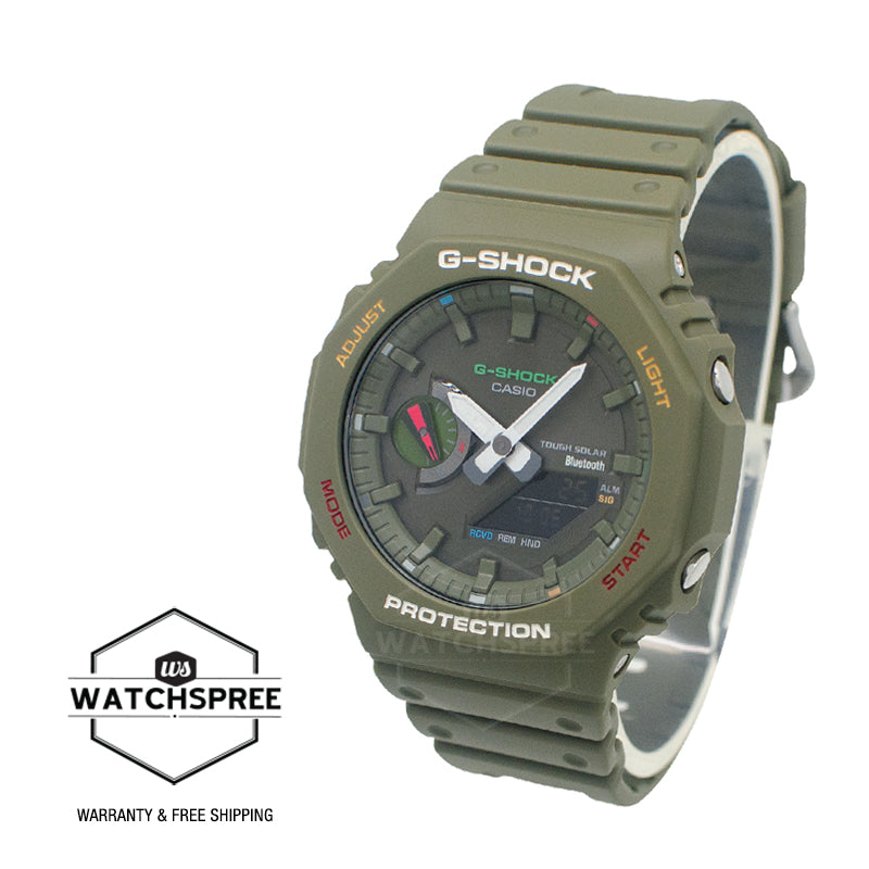Casio G-Shock GA-2100 Lineup Carbon Core Guard Structure Bluetooth Solar Watch GAB2100FC-3A GA-B2100FC-3A