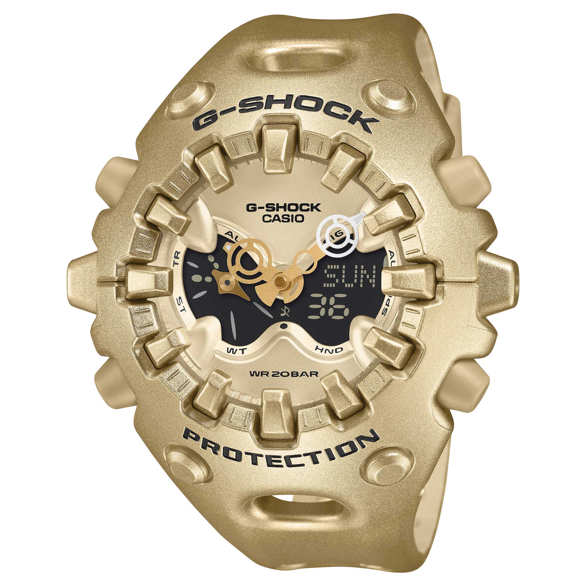 Casio G-Shock GAV-01 Lineup Cool Eyes Series Metallic Gold Resin Band Watch GAV01A-9A GA-V01A-9A