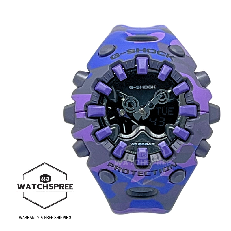 Casio G-Shock GAV-01 Lineup Bold Camo Series Camouflage Purple Resin Band Watch GAV01CMG-6A GA-V01CMG-6A