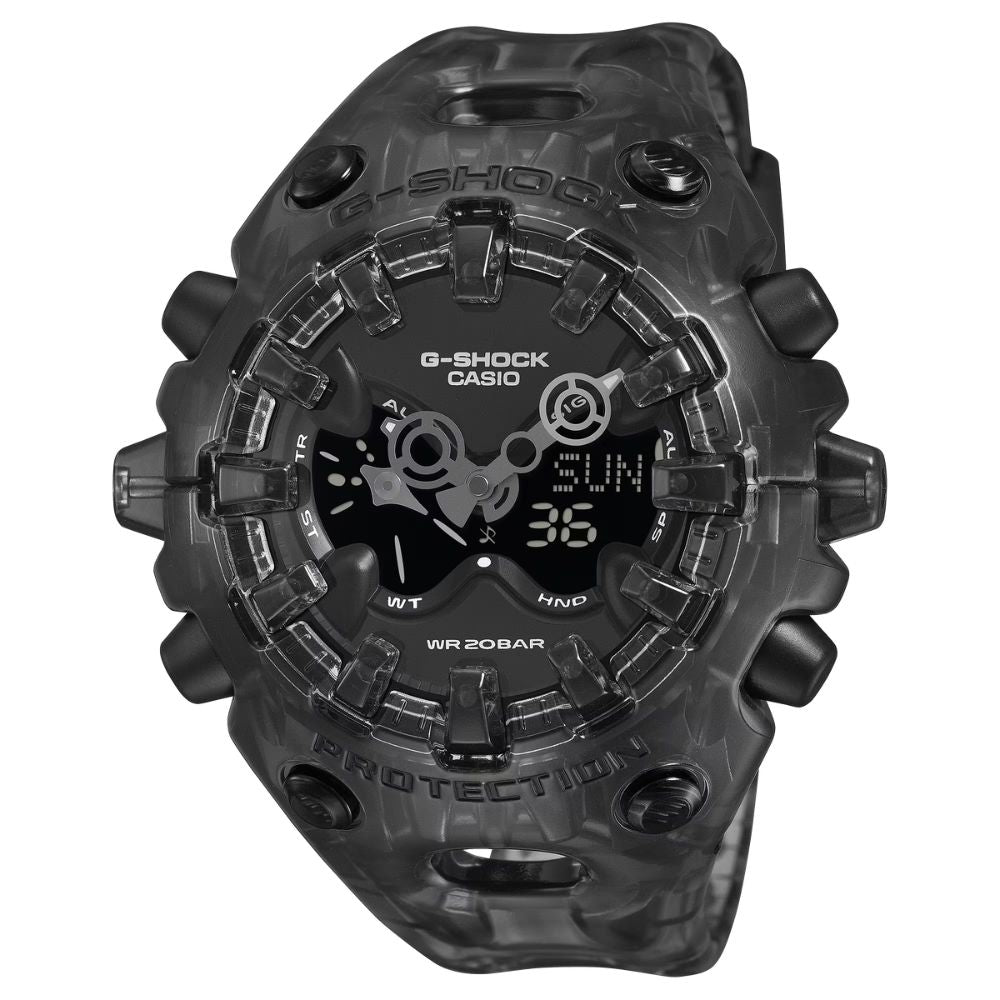 Casio G-Shock GAV-01 Lineup Transparent Pack Series Semi-Transparent Grey Resin Band Watch GAV01SKE-8A GA-V01SKE-8A