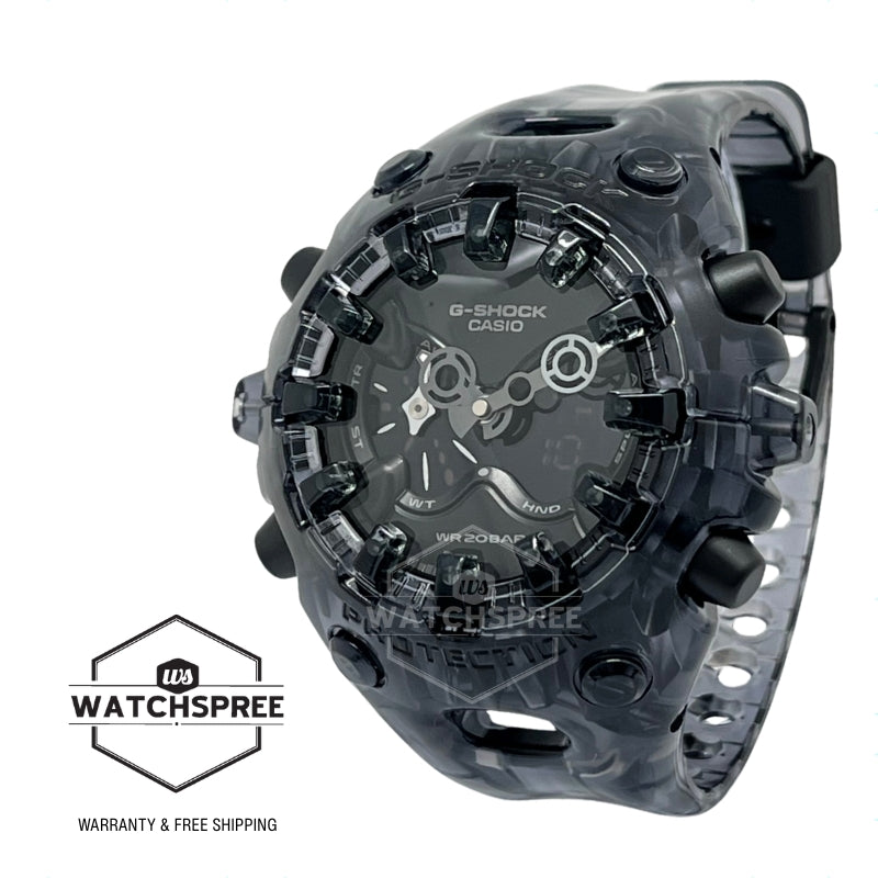 Casio G-Shock GAV-01 Lineup Transparent Pack Series Semi-Transparent Grey Resin Band Watch GAV01SKE-8A GA-V01SKE-8A