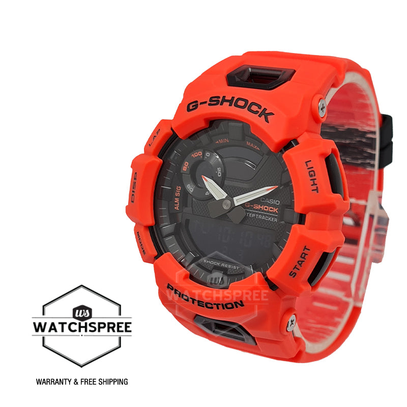 Casio G-Shock G-SQUAD Bluetooth Orange Resin Band Watch GBA900-4A GBA-900-4A