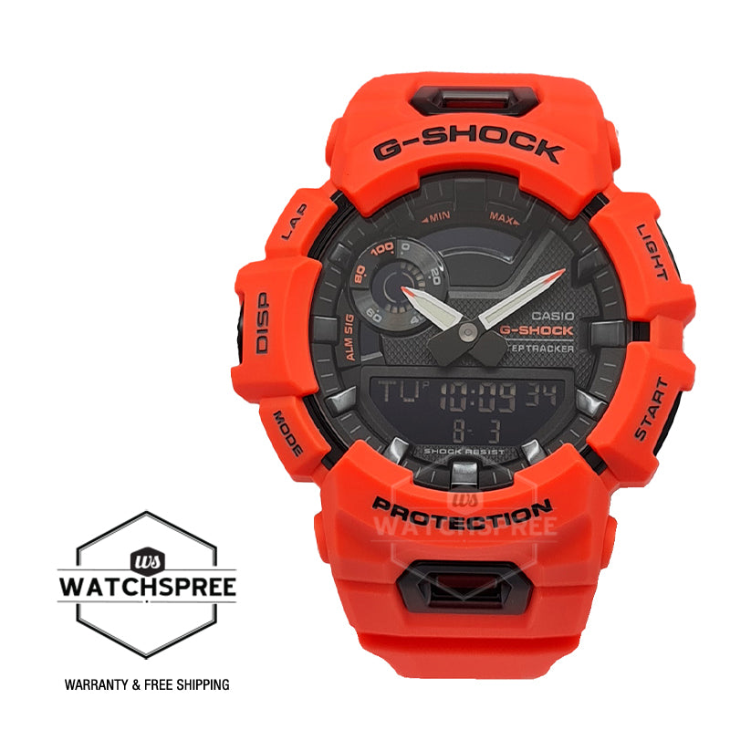 Casio G-Shock G-SQUAD Bluetooth Orange Resin Band Watch GBA900-4A GBA-900-4A