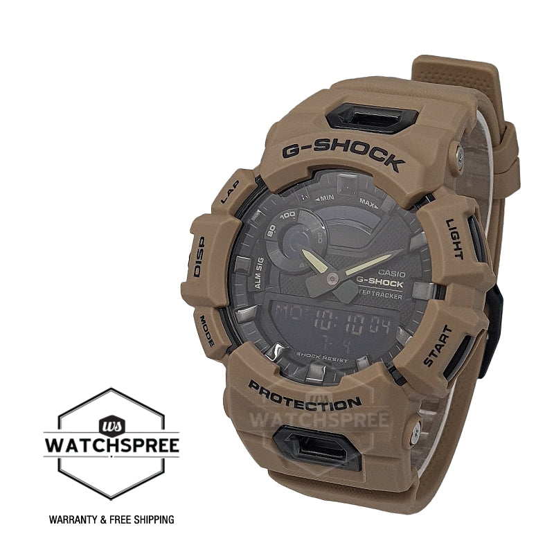 Casio G-Shock G-SQUAD Bluetooth Brown Resin Band Watch GBA900UU-5A GBA-900UU-5A