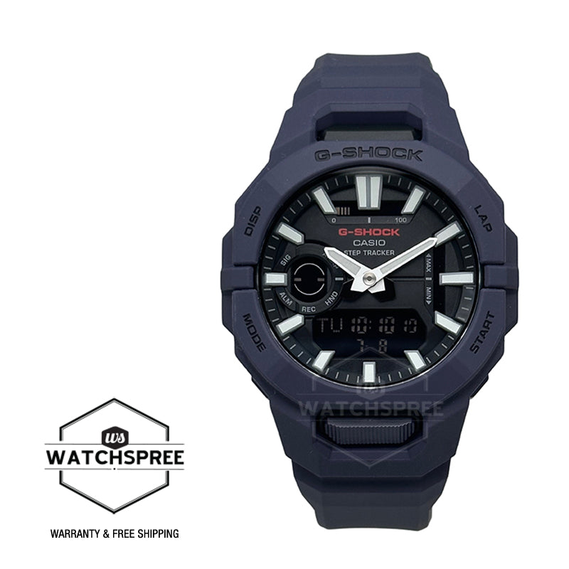 Casio G-Shock GBA-950 Lineup G-SQUAD Bluetooth Dual Time Bio-Based Indigo Resin Band Watch GBA950-2A GBA-950-2A