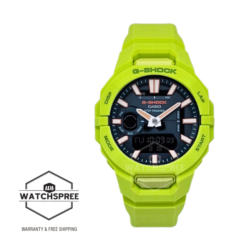 Casio G-Shock GBA-950 Lineup G-SQUAD Bluetooth¶¸ Dual Time Bio-Based Yellow Resin Band Watch GBA950-9A3 GBA-950-9A3