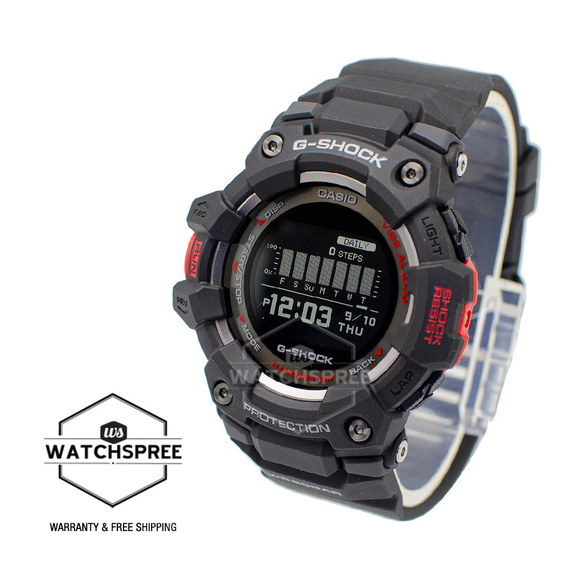 Casio G-Shock G-SQUAD Bluetooth¨ Black Resin Band Watch GBD100-1D GBD-100-1