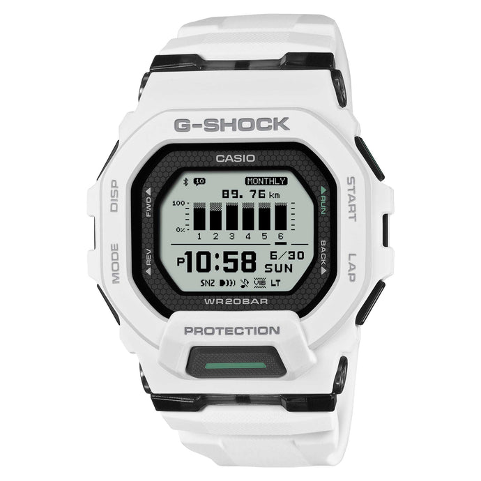 Casio G-Shock GBD-200 Lineup G-SQUAD Bluetooth White Resin Band Watch GBD200-7D GBD-200-7D GBD-200-7