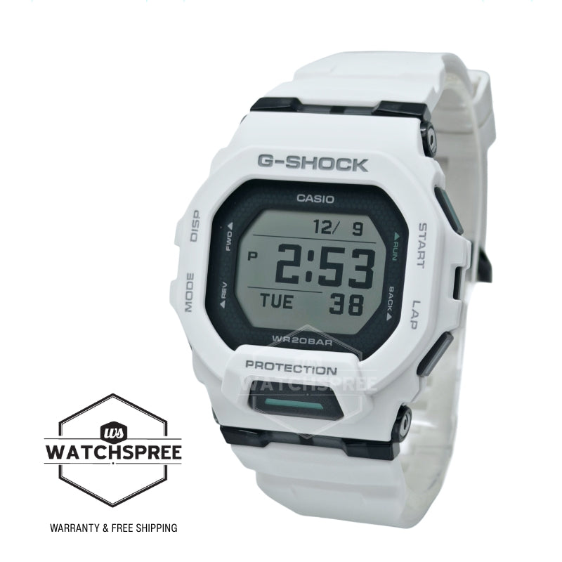 Casio G-Shock GBD-200 Lineup G-SQUAD Bluetooth White Resin Band Watch GBD200-7D GBD-200-7D GBD-200-7