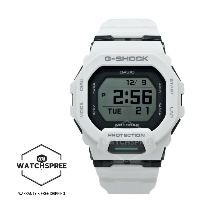 Casio G-Shock GBD-200 Lineup G-SQUAD Bluetooth White Resin Band Watch GBD200-7D GBD-200-7D GBD-200-7