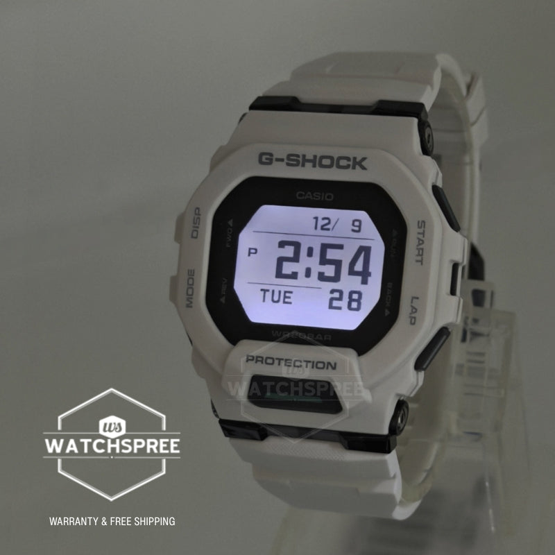 Casio G-Shock GBD-200 Lineup G-SQUAD Bluetooth White Resin Band Watch GBD200-7D GBD-200-7D GBD-200-7