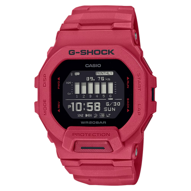Casio G-Shock G-SQUAD Bluetooth¨ Red Resin Band Watch GBD200RD-4D GBD-200RD-4D GBD-200RD-4