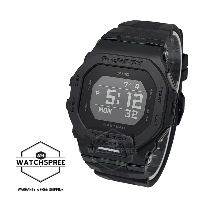 Casio G-Shock G-SQUAD Bluetooth Black Resin Band Watch GBD200UU-1D GBD-200UU-1D