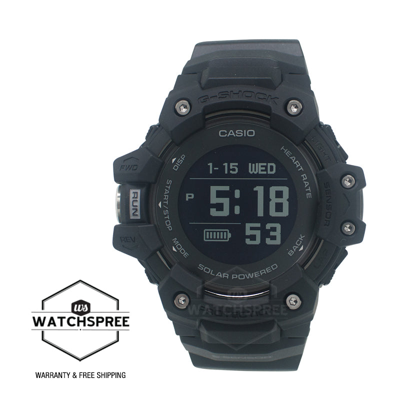 Casio G-Shock G-SQUAD Bluetooth® Solar Powered Black Resin Band Watch GBDH1000-1D GBD-H1000-1D GBD-H1000-1