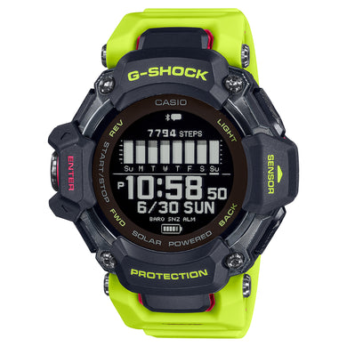 Casio G-Shock GBD-H2000 Lineup G-SQUAD Bluetooth® Tough Solar Multi-Sport Series Bio-Based Yellow Resin Band Watch GBDH2000-1A9 GBD-H2000-1A9