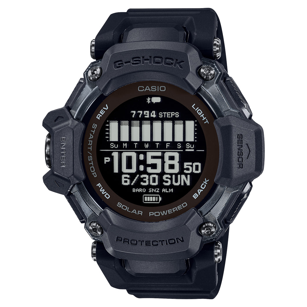 Casio G-Shock GBD-H2000 Lineup G-SQUAD Bluetooth® Tough Solar Multi-Sport Series Bio-Based Black Resin Band Watch GBDH2000-1B GBD-H2000-1B