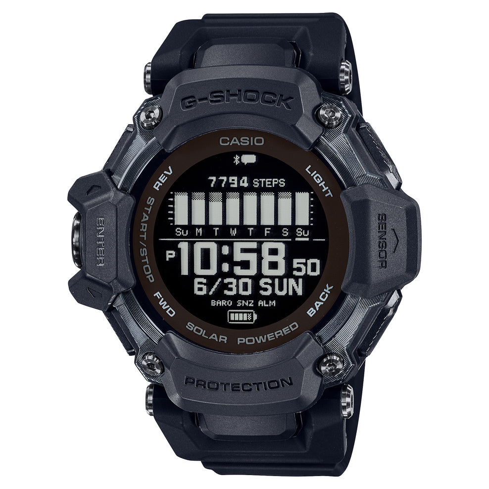 Casio G-Shock GBD-H2000 Lineup G-SQUAD BluetoothÇ?Çî¶ôÇú Tough Solar Multi-Sport Series Bio-Based Black Resin Band Watch GBDH2000-1B GBD-H2000-1B