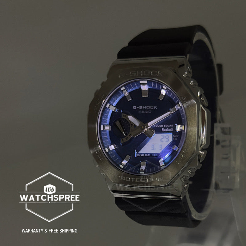 Casio G-Shock G-Steel GBM-2100 Lineup Bluetooth Tough Solar Bio-Based Black Resin Band Watch GBM2100A-2B GBM-2100A-2B