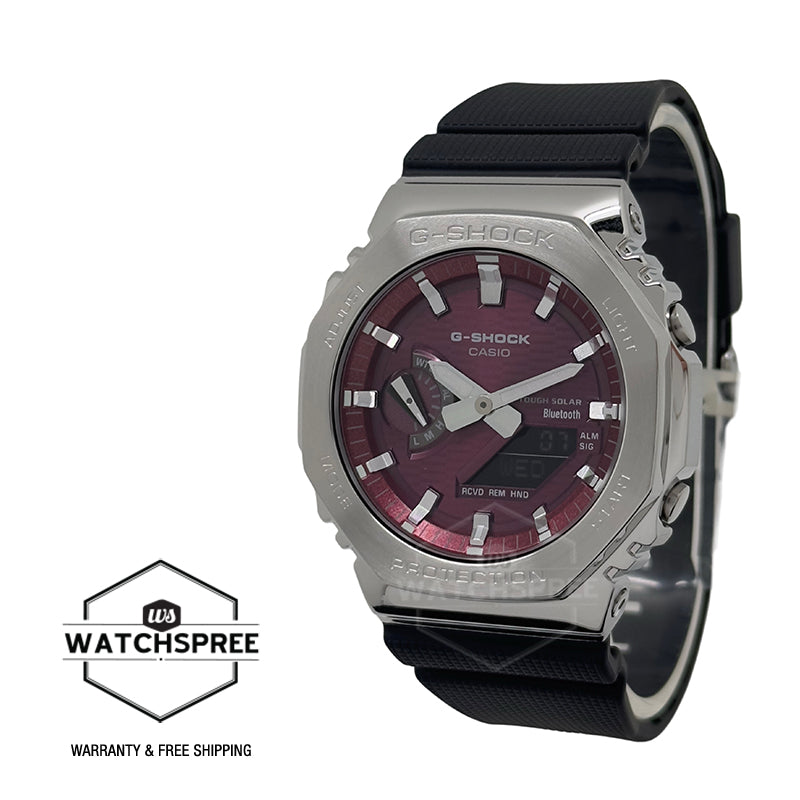 Casio G-Shock G-Steel GBM-2100 Lineup Bluetooth Tough Solar Bio-Based Black Resin Band Watch GBM2100A-4B GBM-2100A-4B