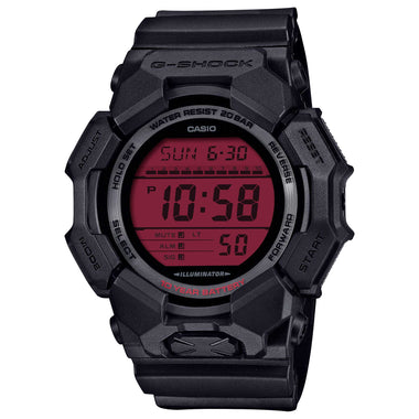 Casio G-Shock GD-010 Lineup Black and Bold Red Series Carbon Core Guard Structure Watch GD010BBR-1D GD-010BBR-1D GD-010BBR-1