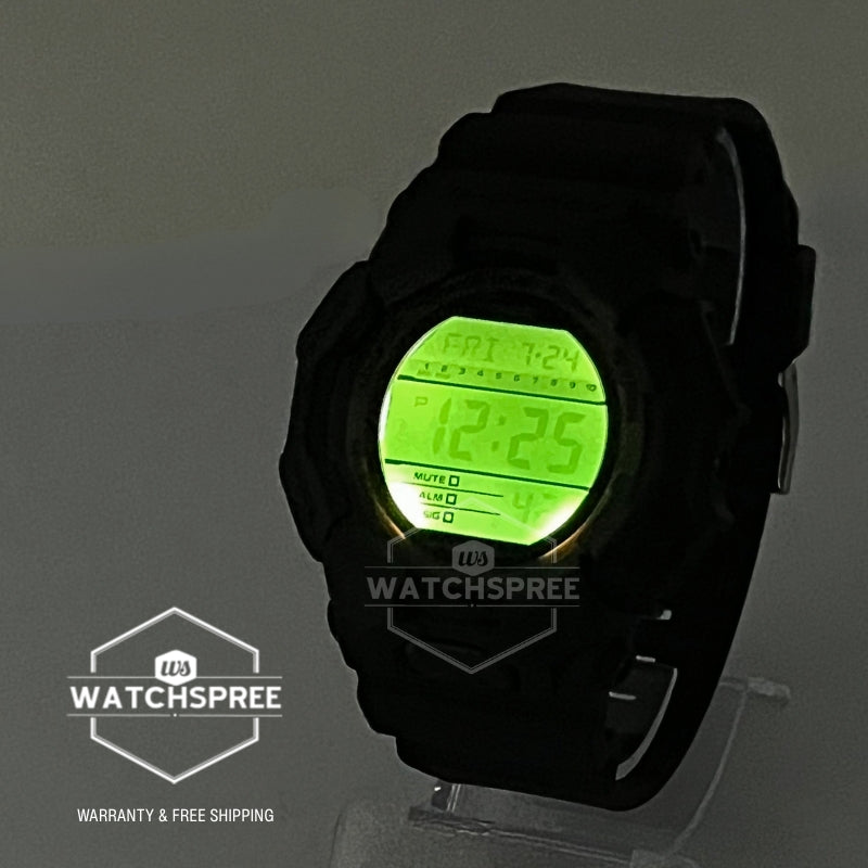 Casio G-Shock GD-010 Lineup Black And Electro Green Series Carbon Core Guard Structure Bio-Based Black Resin Band Watch GD010BEG-1D GD-010BEG-1D GD-010BEG-1