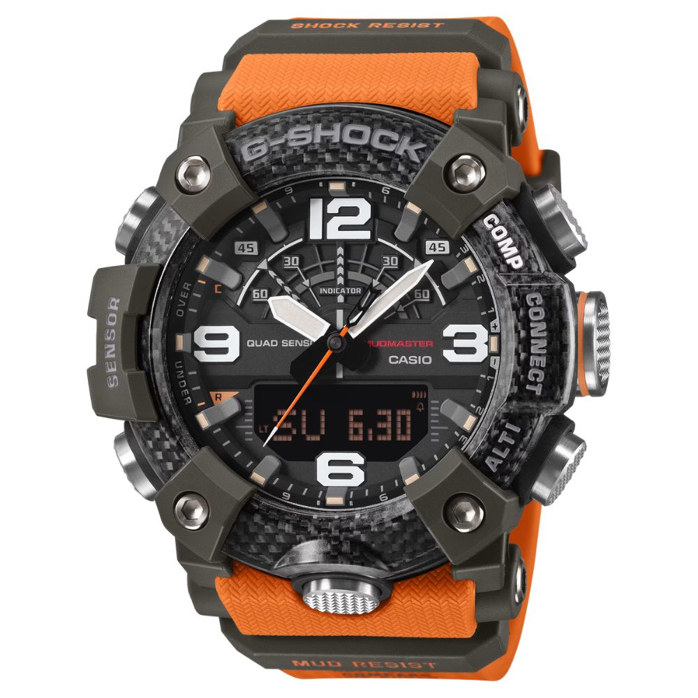 Casio G-Shock Master of G - Land Mudmaster Bluetooth Bio-Based Orange Resin Band Watch GGB100X-1A9 GG-B100X-1A9