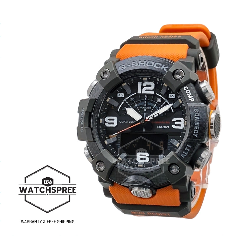 Casio G-Shock Master of G - Land Mudmaster Bluetooth Bio-Based Orange Resin Band Watch GGB100X-1A9 GG-B100X-1A9